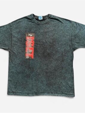 Vintage 1990s Intel Computers Graphic Logo Tee in Washed navy with Red Print 2X